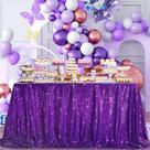 Toalha de mesa B-COOL Purple Sequin 90x156cm para festa de casamento