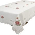 Toalha de Mesa Bordada 6 Lugares Renda Guipir Rafimex Toalha de Mesa Bordada 6 Lugares Renda Guipir Rafimex