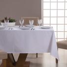 Toalha De Mesa Branca 4 Lugares 1,40m X 1,40m Com Bainha