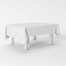Toalha de Mesa Branca retangular plástica Festa 137X 274cm