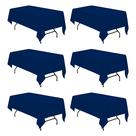 Toalha de mesa BRILLMAX azul marinho de poliéster 180x260cm para mesa de 6 pés