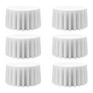 Toalha de mesa BRILLMAX branca redonda 305 cm, poliéster, pacote com 6