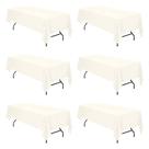 Toalha de mesa BRILLMAX Ivory Polyester 180x320cm para mesa de 6 pés