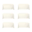 Toalha de mesa BRILLMAX Ivory Polyester 90x132cm para retângulo de 6 pés