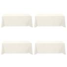 Toalha de mesa BRILLMAX Ivory Polyester 90x156cm para retângulo de 8 pés
