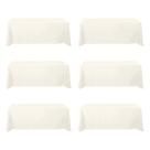 Toalha de mesa BRILLMAX Ivory Polyester 90x156cm para retângulo de 8 pés