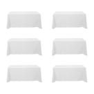 Toalha de mesa BRILLMAX poliéster branco retangular de 6 pés (90x132cm) x6