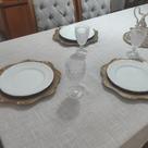 TOALHA DE MESA CAMBRAIA 12 LUGARES 150x350 COR:PALHA