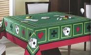 Toalha De Mesa Cassino Cartas Quadrada - Aveludada Teka 1,40m X 1,40m