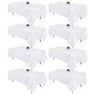 Toalha de mesa CKIKU poliéster branco 60x102cm para retângulo de 6 pés