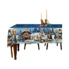 Toalha De Mesa Com Estampa De Árvore De Natal Xadrez Azul Do Papai Noel, Redonda E Retangular, Toalha De Mesa Com Estampa De Árvore De Natal Xadrez Azul Do Papai Noel, Redonda E Retangular,
