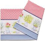 TOALHA DE MESA COT ROYAL QUADRADA VERMELHO LILLE - 50% Algodão e 50% Poliéster