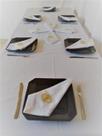 Toalha de mesa Cotelê c/ ajour c/ 8 Guardanapos mesa posta c/ ajour bordados