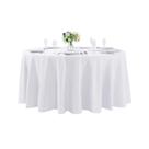 Toalha de mesa Cupuamon Lavável Poliéster 275cm Redonda Branca