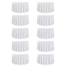 Toalha de Mesa Dailyset Pacote com 10 Unidades Branca Redonda 274 cm 1,2-1,5 m