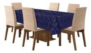 Toalha De Mesa De 6 Lugares Tecido Jacquard Retangular.
