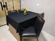 Toalha de Mesa de Cozinha Copa Sala de Jantar 10 Lugares 3,00m x 1,40m Malha Gel Preto