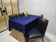 Toalha de Mesa de Cozinha Copa Sala de Jantar 12 Lugares 4,50m x 1,40m Malha Gel Azul Marinho