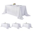Toalha de mesa de lantejoulas Fitable Silver, pacote com 4, 152 x 260 cm para festas