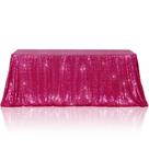 Toalha de mesa de lantejoulas Poise3eHome Hot Pink 228x335cm Retangular