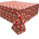 Toalha de Mesa de Natal Estampada Quadrada em Algodão 1,40m - Modelo 1