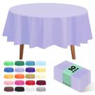 Toalha de mesa de plástico descartável JHDZDHY 84 cm redonda (pacote com 10)