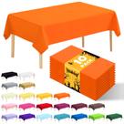 Toalha de mesa de plástico descartável JHDZDHY, pacote com 10, 137x274 cm, laranja