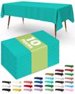 Toalha de mesa de plástico descartável, pacote com 10 para festas, 54x108in