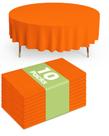 Toalha de mesa de plástico descartável, pacote com 10 unidades, 84", Orange Pureegg