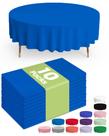 Toalha de mesa de plástico descartável, pacote com 10 unidades, 84 polegadas, Blue Pureegg Toalha de mesa de plástico descartável, pacote com 10 unidades, 84 polegadas, Blue Pureegg