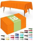Toalha de mesa de plástico descartável, pacote com 10 unidades para festas, laranja