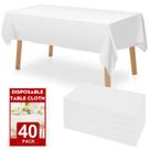 Toalha de mesa de plástico descartável Rowin-Sydd, 54x108in, pacote com 40