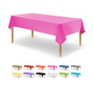 Toalha de mesa de plástico, dimensões de festa, rosa, pacote com 12, 137x274cm Toalha de mesa de plástico, dimensões de festa, rosa, pacote com 12, 137x274cm