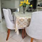 Toalha de Mesa de Plástico Pvc 4 Lugares Transparente Cristal Impermeável