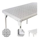 Toalha de mesa de plástico Toalha de mesa com estampa prateada 180x75cm, 2 unidades