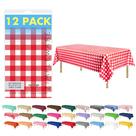 Toalha de mesa de plástico ZIMPLEWARE Premium Red Gingham 12 Pk 137x274cm
