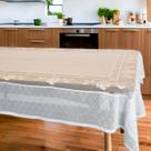Toalha de Mesa de Renda Clássica Branca Retangular 200x140cm