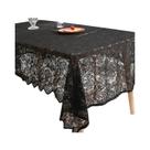 Toalha De Mesa De Renda Francesa Com Padrão De Cauda De Fênix Preta Para Decoração De Sala De Estar