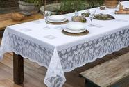 Toalha de Mesa de Renda Suzi Tulipa 2,20m x 1,60m Branco Toalha de Mesa de Renda Suzi Tulipa 2,20m x 1,60m Branco