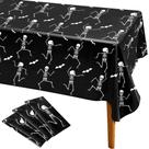 Toalha de mesa descartável Skeleton, pacote com 3 unidades Iceyyyy 137 x 274 cm