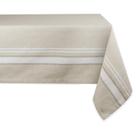 Toalha de mesa DII French Stripe Farmhouse 152x305cm taupe/branca