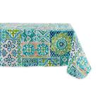 Toalha de mesa DII Spanish Tile Print Vinil impermeável 152x259cm
