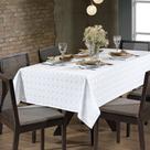 Toalha de Mesa Dohler Quadrada 4 Lugares 140x140cm Jacquard Requinte II TJ-4667 Branco
