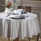 Toalha de Mesa Dohler Redonda 4 Lugares Jacquard Requinte II TJ-5795 Prata Toalha de Mesa Dohler Redonda 4 Lugares Jacquard Requinte II TJ-5795 Prata