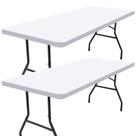 Toalha de mesa elástica impermeável Smiry, pacote com 2 unidades, 180x75cm, branca