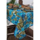 Toalha de Mesa em Gorgurinho Floral Azul