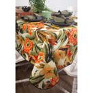 Toalha de Mesa em Gorgurinho Floral Tucano