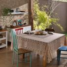 Toalha de Mesa em Renda de Arabesco Quadrado 2,20x2,20m Interlar