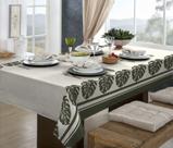 Toalha de Mesa Estampada Doce Lar 4 Lugares Protege e Decora Cozinha e Área Gourmet