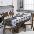 Toalha De Mesa Estampada Oxford Retangular 6 Lugares 2,20 X 1,40